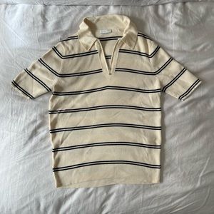 Sandro knitwear zip-up polo shirt